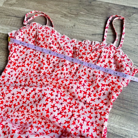 Princess Polly Floral Red Dress Size 6 - Picture 6 of 8